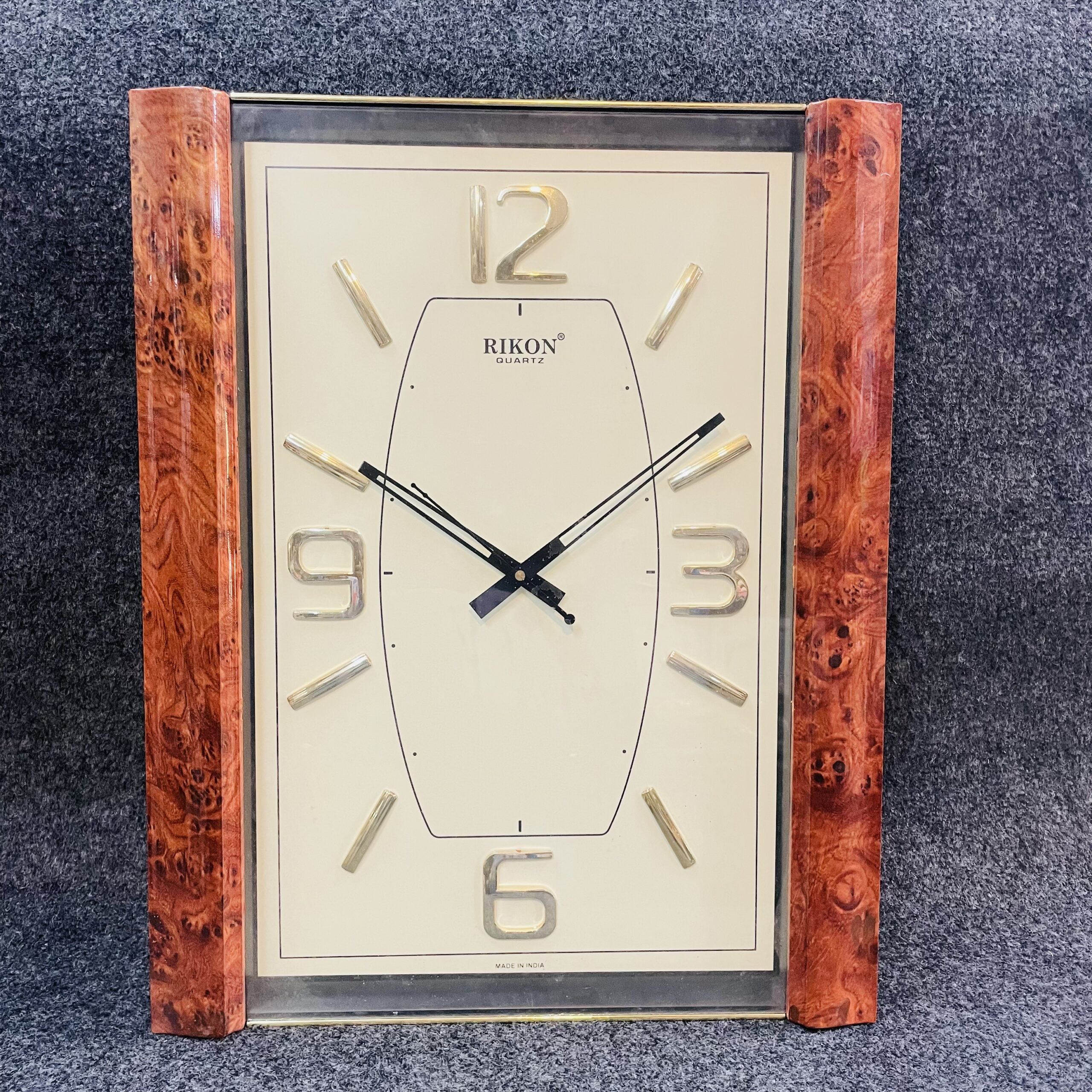 Buy Rikon Quartz Official Designer Big Size Rk 02 (47 cm 47 cm) Wall Clock  for Home, Living Room, and Office - Sweep Silent Moment - Made in India.  (Brown Ivory) Online at Low Prices in India - Amazon.in