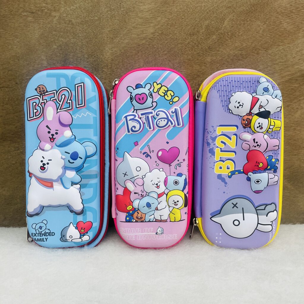 Pink Pencil Case Bts Bt21 Pencil Box Bts Bt21 Pencil Case